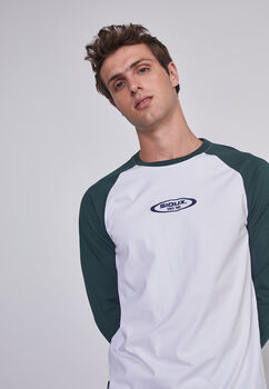 Polera Hombre Bicolor Verde Sioux
